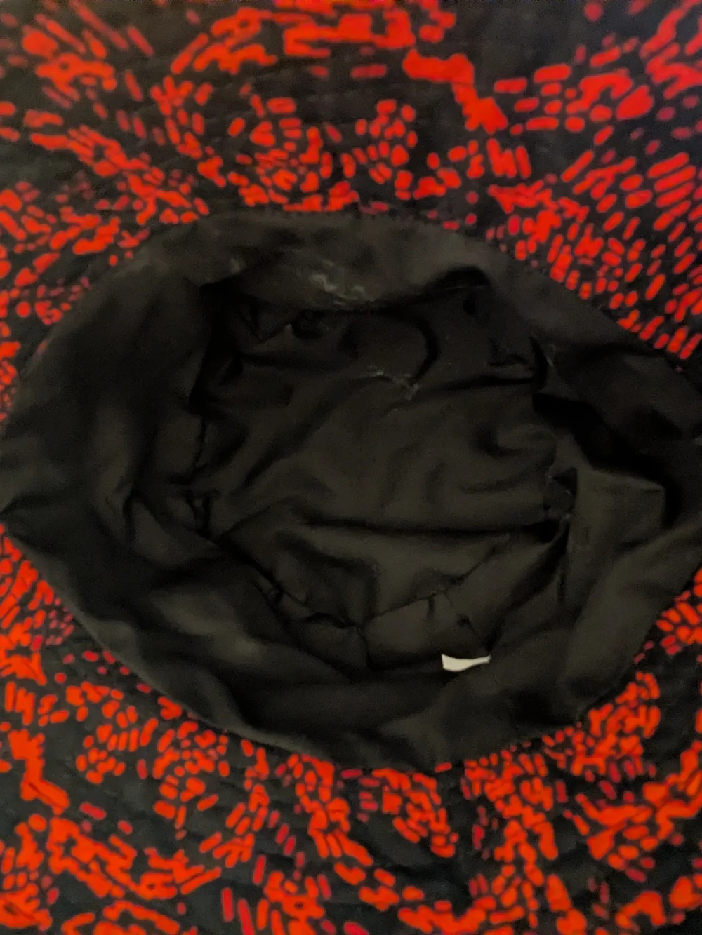 Black and Red Patterned Bucket Hat
